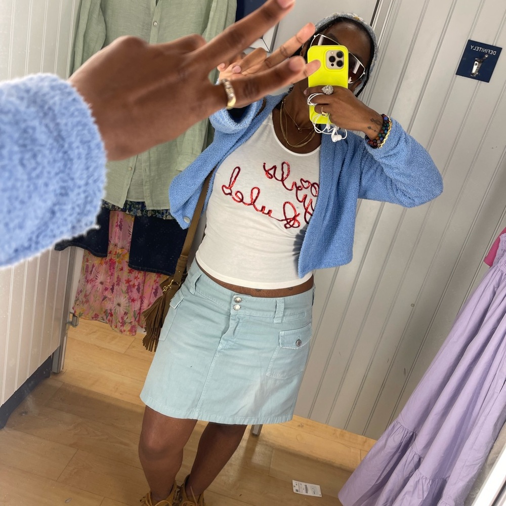 Dolce & Gabbana Light Blue Mini Skirt
